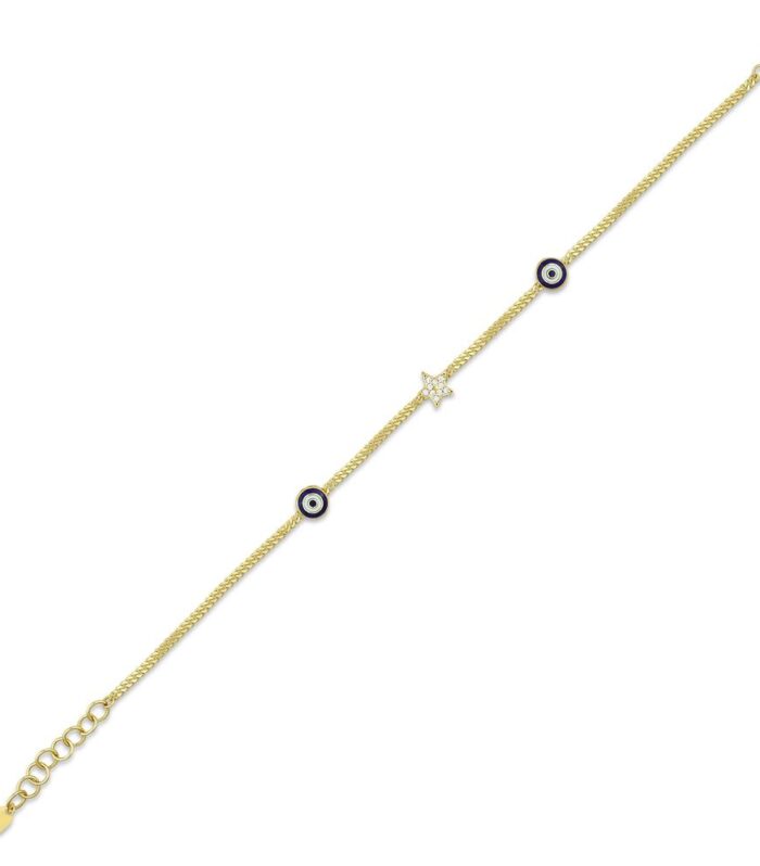 Nazar Boncuklu Altın Bileklik