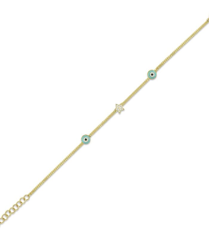 Nazar Boncuklu Altın Bileklik