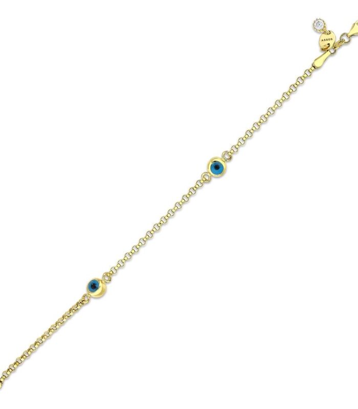 Nazar Boncuklu Altın Çocuk Bileklik