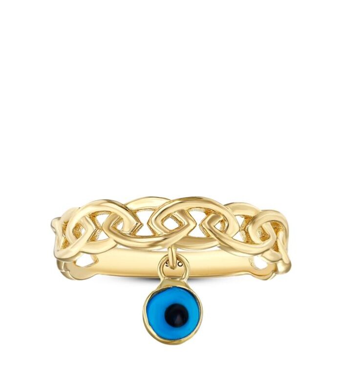 Nazar Boncuklu Altın Yüzük