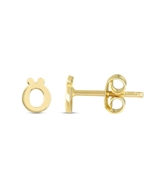 Ö Harfli Tek Altın Küpe