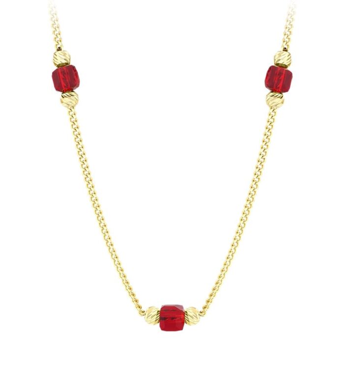 Renkli Taşlı Altın Kolye