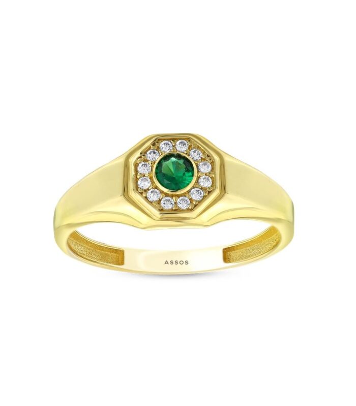 Renkli Taşlı Altın Yüzük