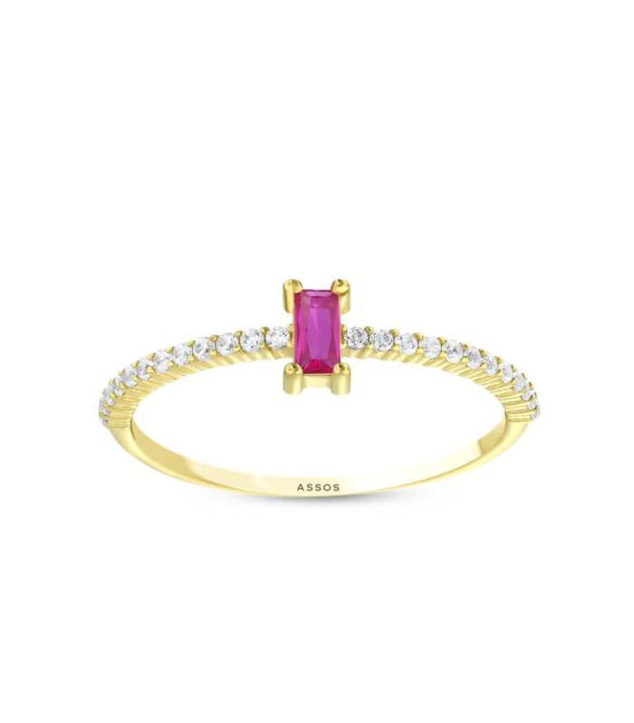 Renkli Taşlı Altın Yüzük