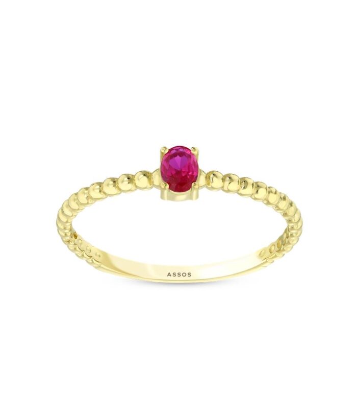 Renkli Taşlı Altın Yüzük