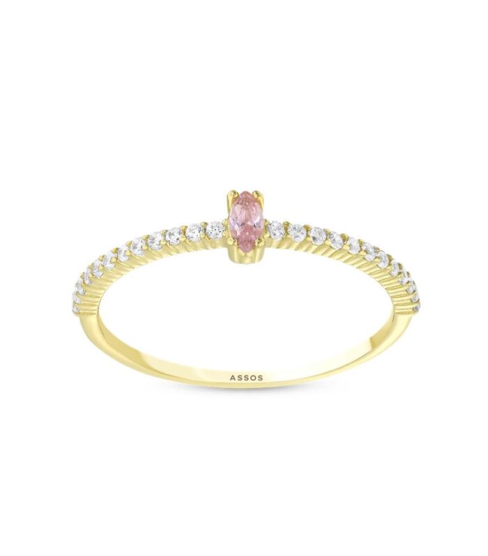 Renkli Taşlı Altın Yüzük