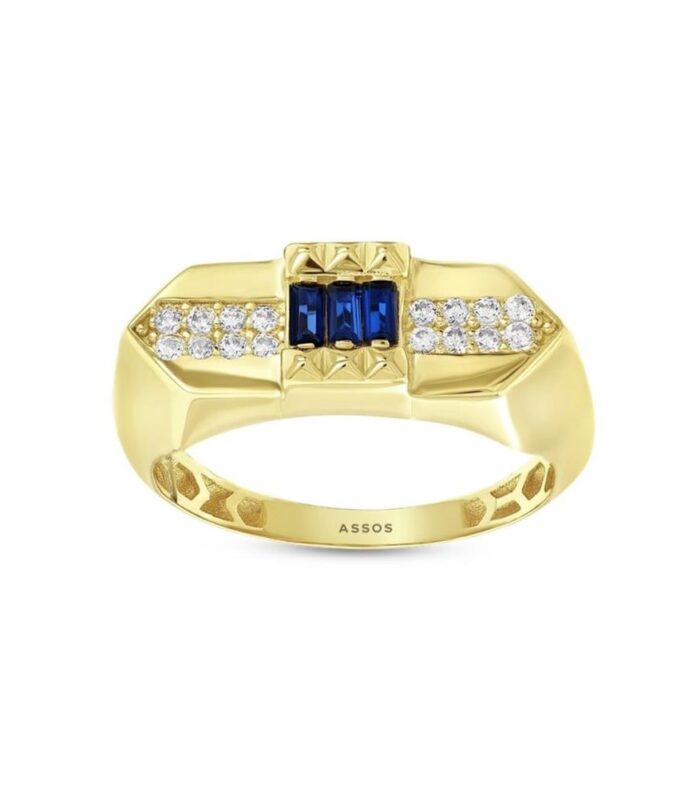 Renkli Taşlı Altın Yüzük