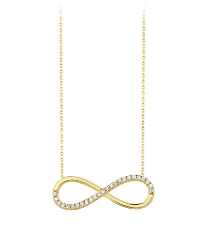 Sonsuzluk Taşlı Altın Kolye