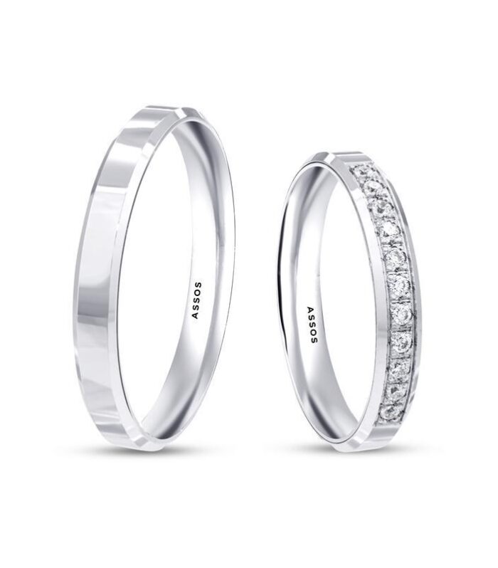 Superlight Beyaz Erkek Altın Alyans-3mm