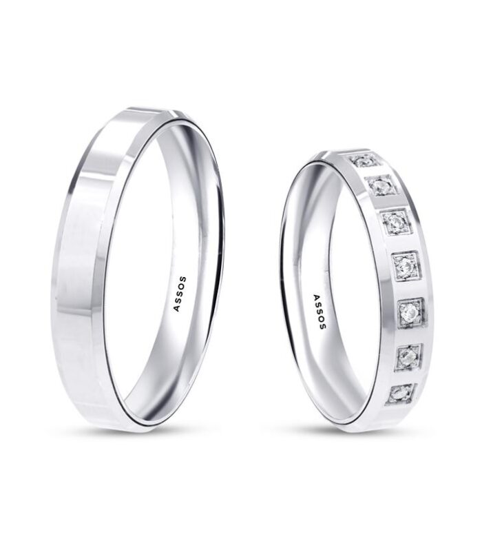 Superlight Beyaz Erkek Altın Alyans-4mm