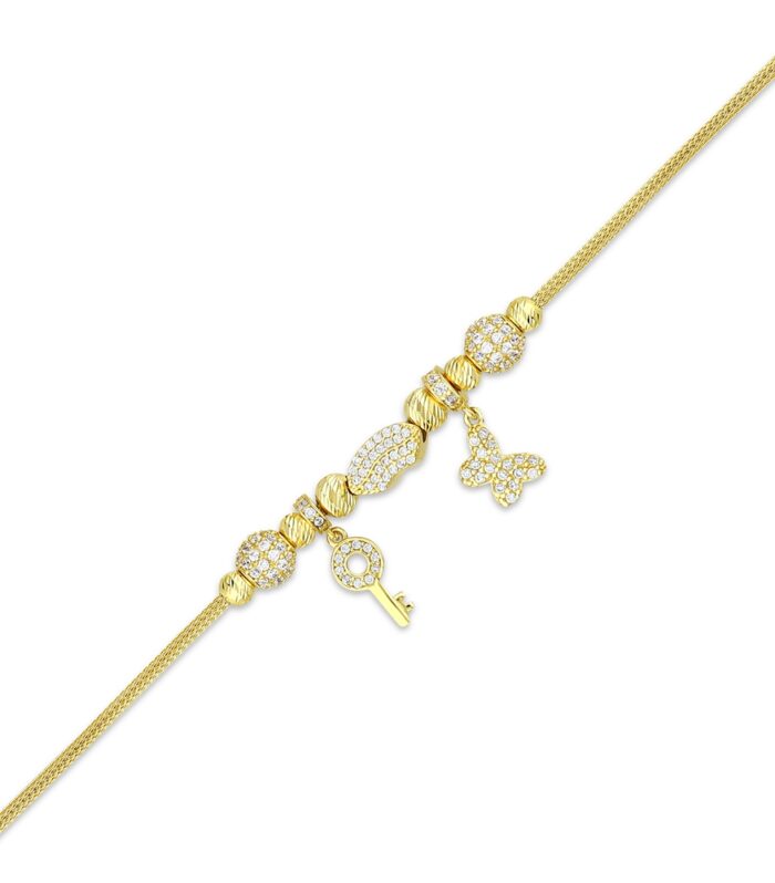 Tasarım Altın Charm Bileklik