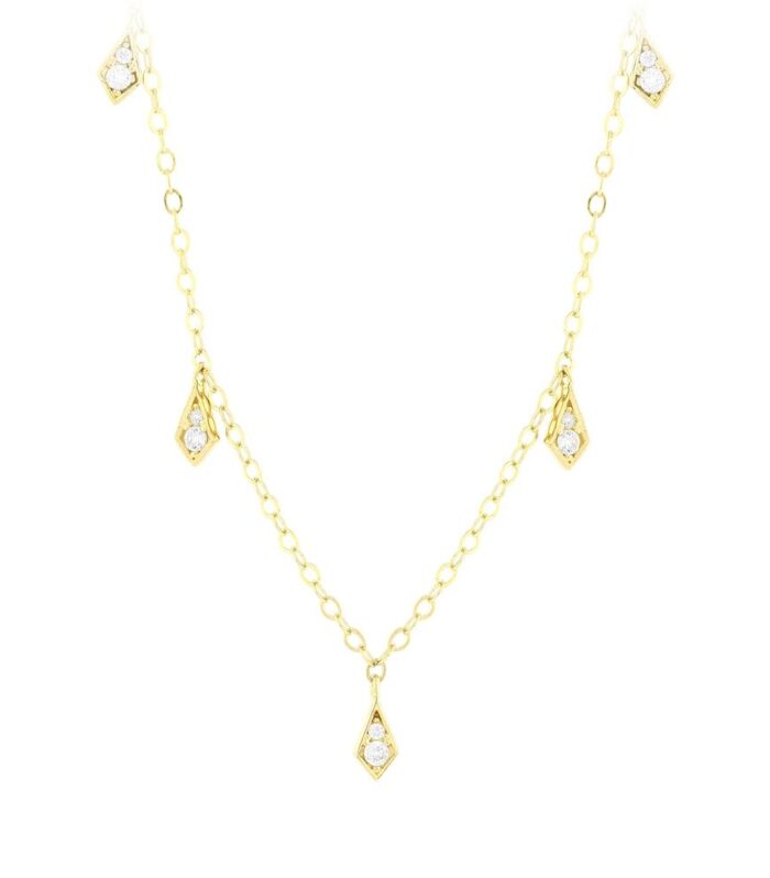 Taşlı Altın Kolye