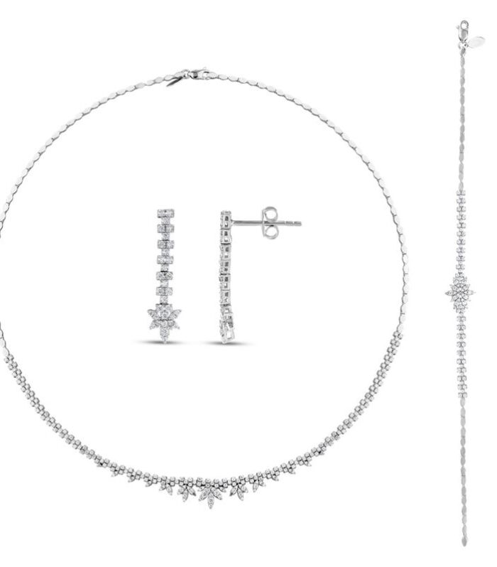 Taşlı Altın Nişan Düğün Set