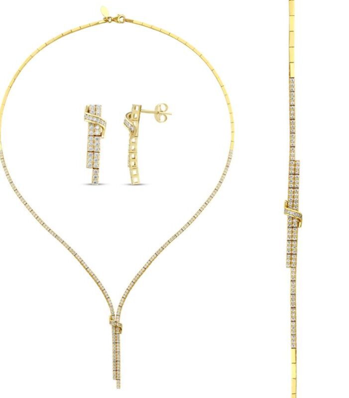 Taşlı Altın Nişan Düğün Set