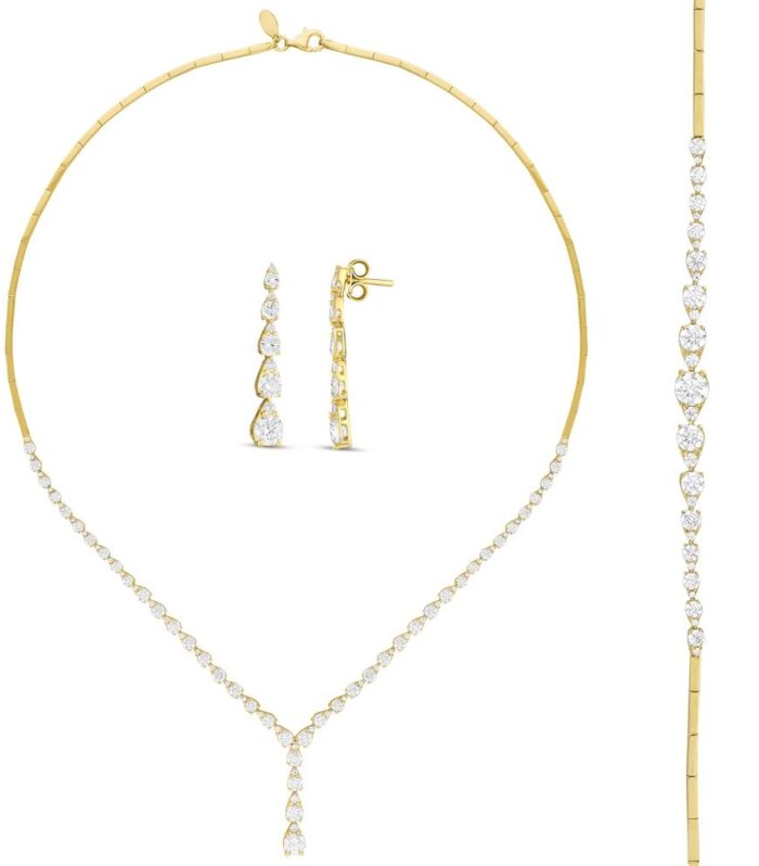 Taşlı Altın Nişan Düğün Set