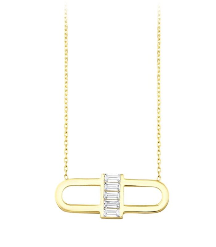 Taşlı Tasarım Altın Kolye