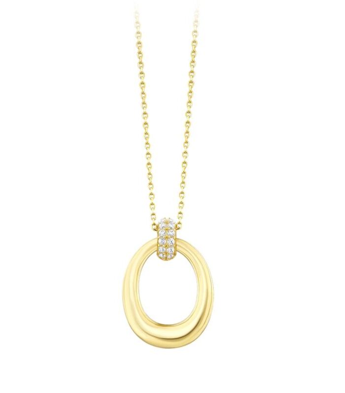 Taşlı Tasarım Altın Kolye