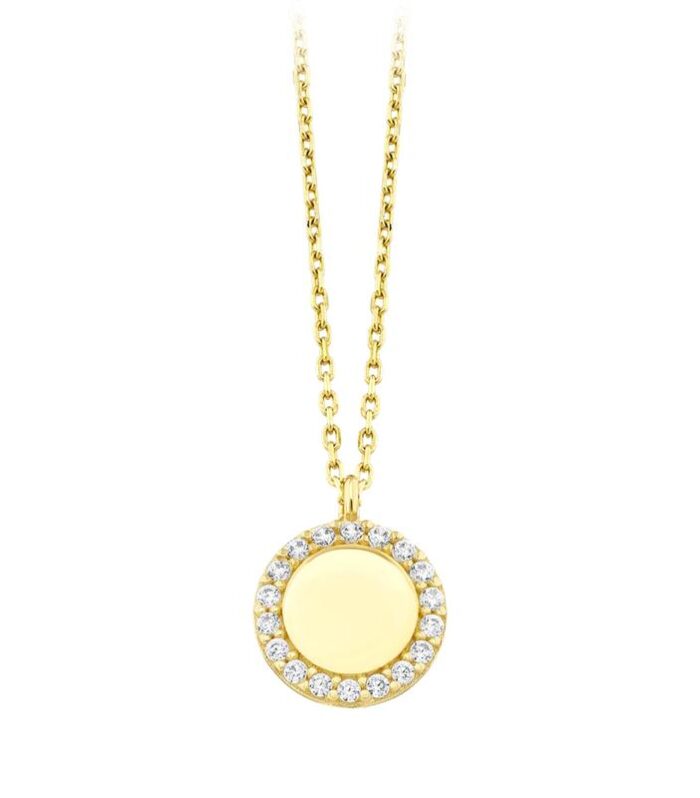 Taşlı Tasarım Altın Kolye