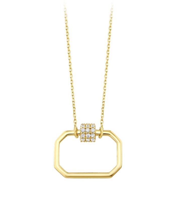 Taşlı Tasarım Altın Kolye