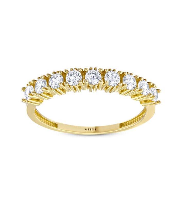 Taşlı Tasarım Altın Yüzük