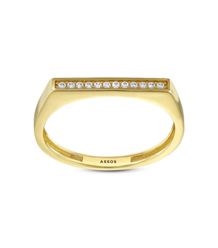 Taşlı Tasarım Altın Yüzük