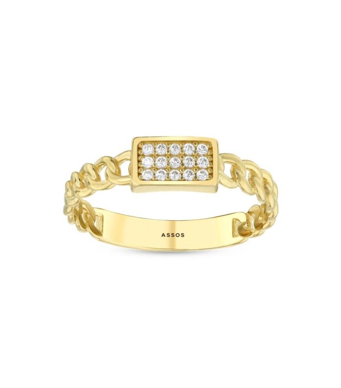 Taşlı Tasarım Altın Yüzük