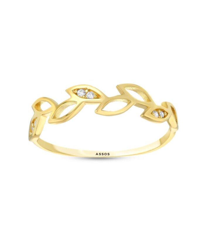 Taşlı Tasarım Altın Yüzük