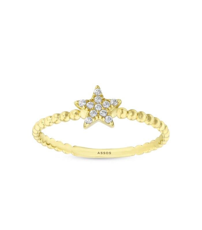 Taşlı Tasarım Altın Yüzük