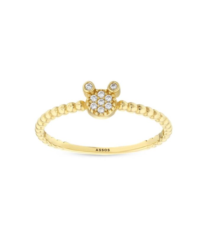 Taşlı Tasarım Altın Yüzük