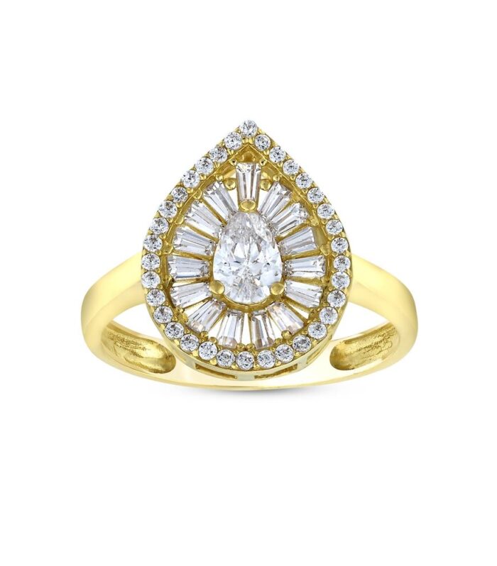 Taşlı Tasarım Altın Yüzük