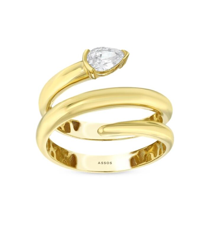 Taşlı Tasarım Altın Yüzük