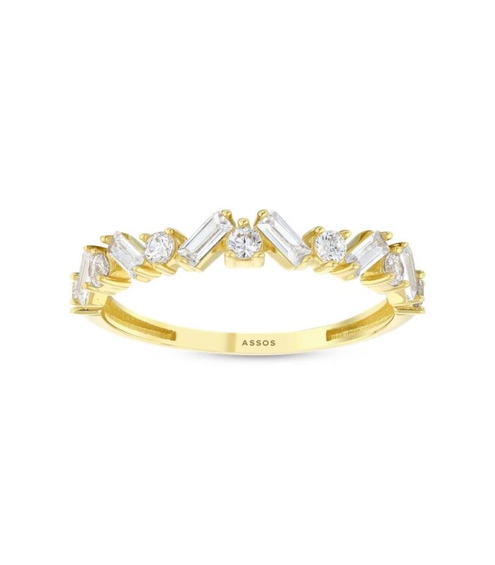 Taşlı Tasarım Altın Yüzük