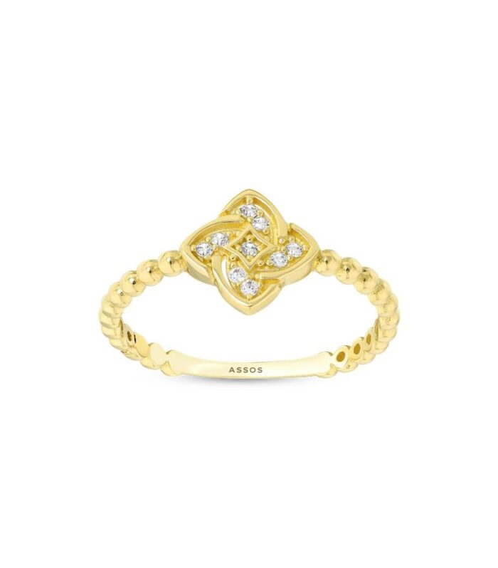 Taşlı Tasarım Altın Yüzük