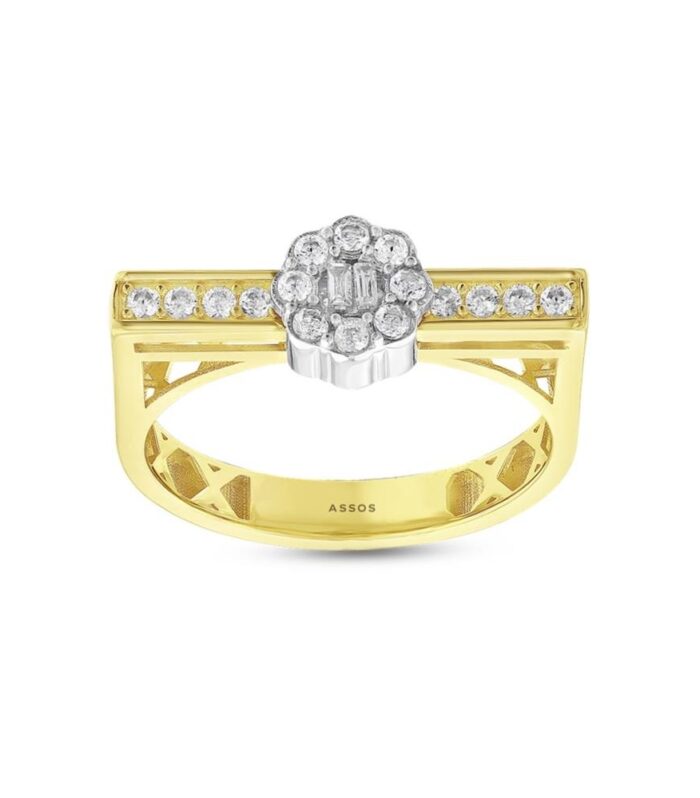 Taşlı Tasarım Altın Yüzük