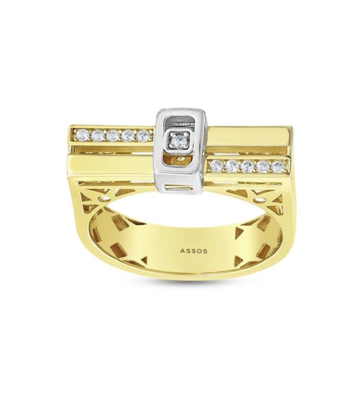 Taşlı Tasarım Altın Yüzük