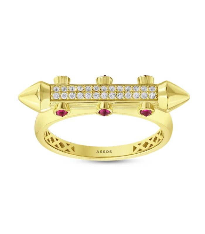 Taşlı Tasarım Altın Yüzük