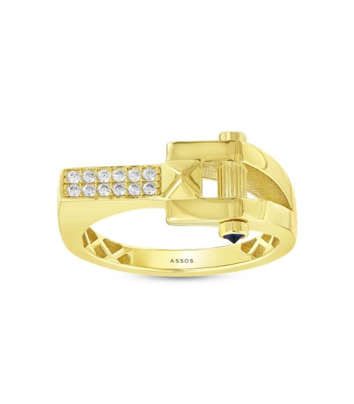 Taşlı Tasarım Altın Yüzük