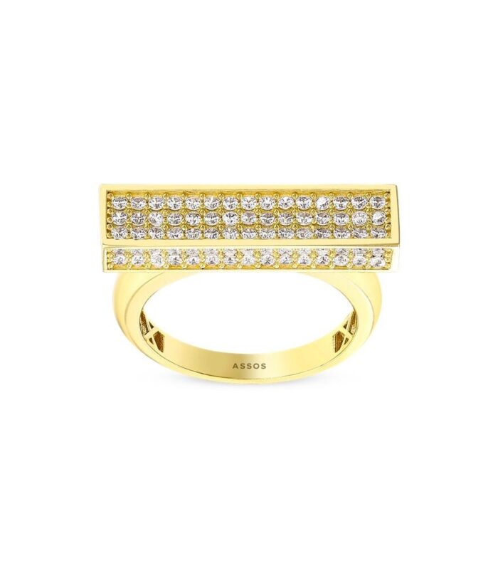 Taşlı Tasarım Altın Yüzük