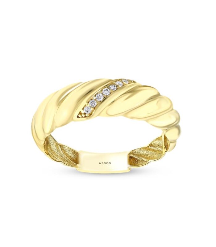 Taşlı Tasarım Altın Yüzük