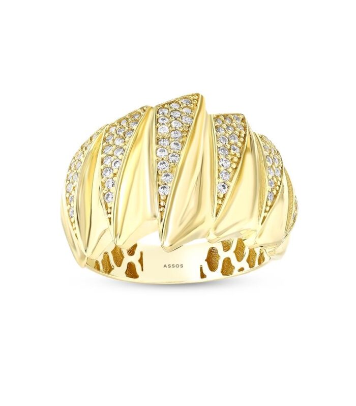 Taşlı Tasarım Altın Yüzük