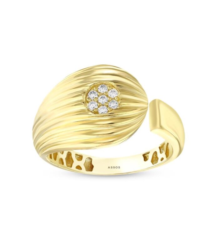 Taşlı Tasarım Altın Yüzük