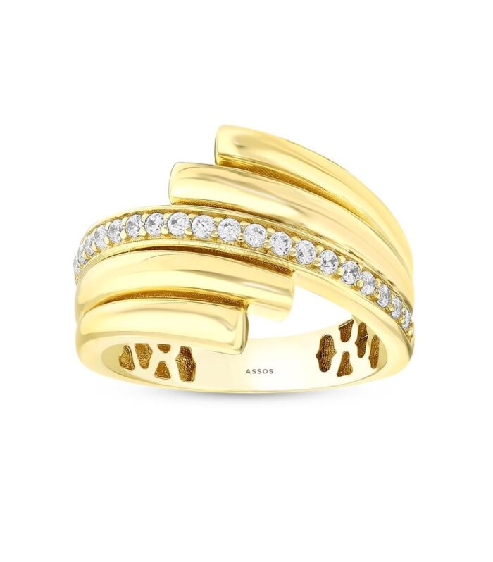 Taşlı Tasarım Altın Yüzük