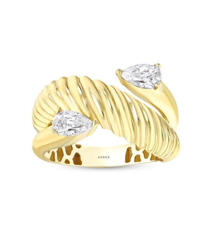 Taşlı Tasarım Altın Yüzük