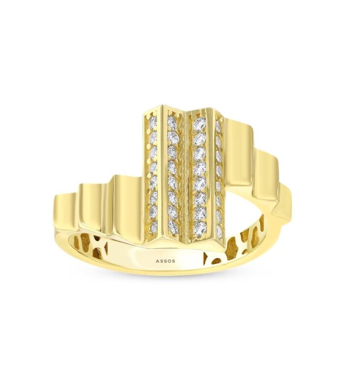 Taşlı Tasarım Altın Yüzük