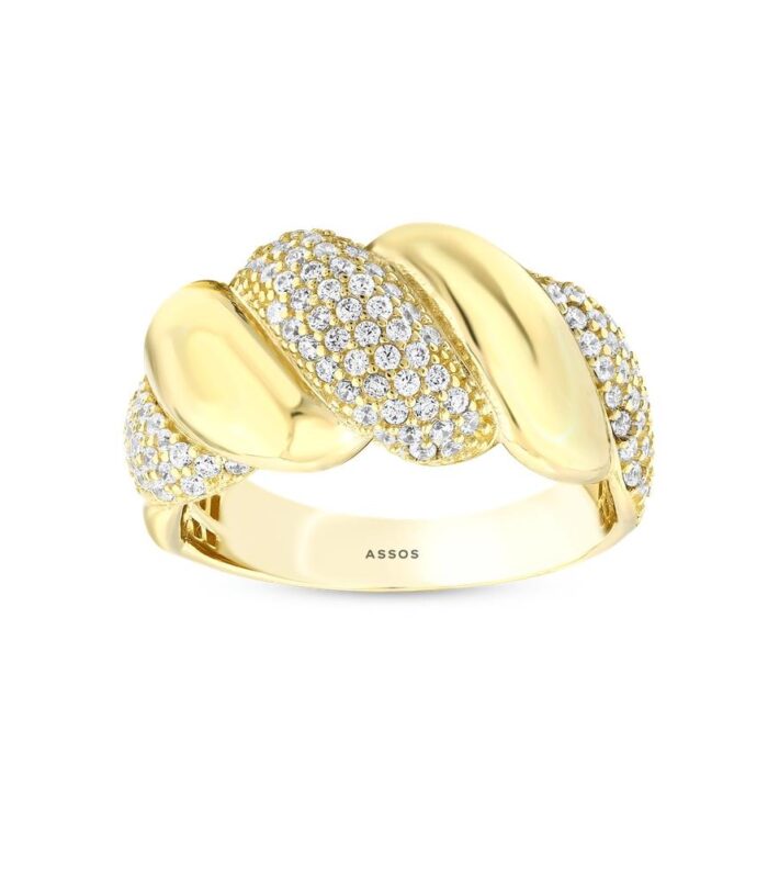 Taşlı Tasarım Altın Yüzük