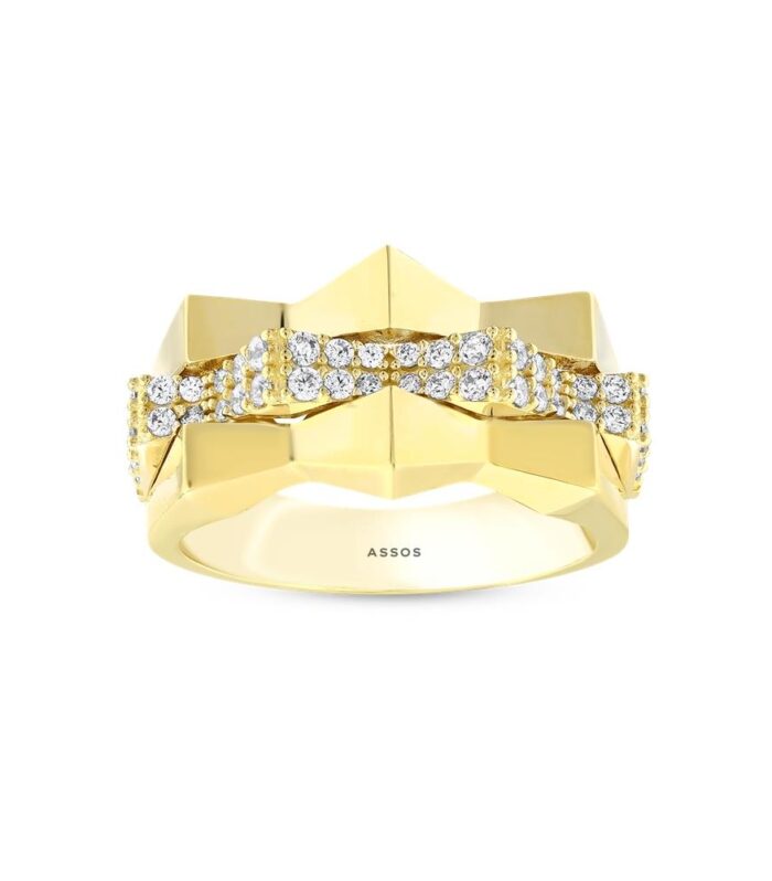 Taşlı Tasarım Altın Yüzük