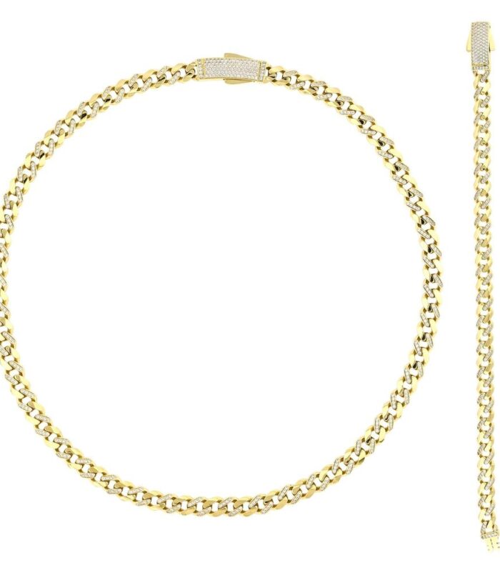 Taşlı Zincir Altın Set