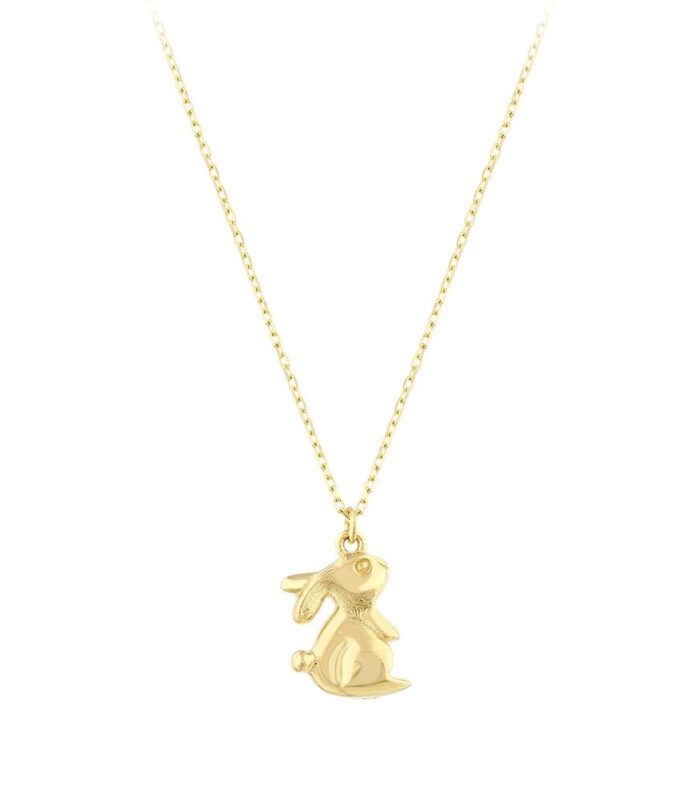 Tavşan Figürlü Altın Kolye