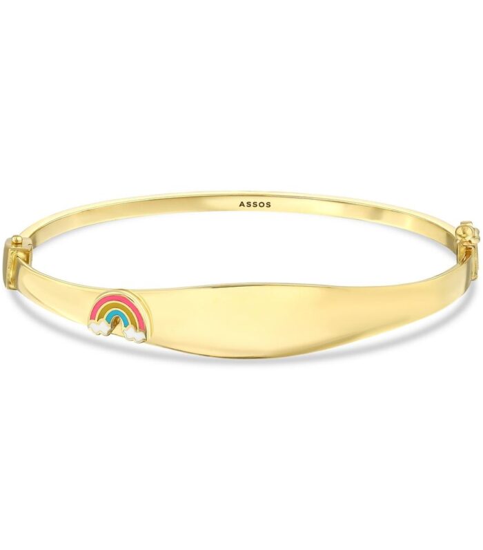 Unicorn Figürlü Altın Çocuk Kelepçe