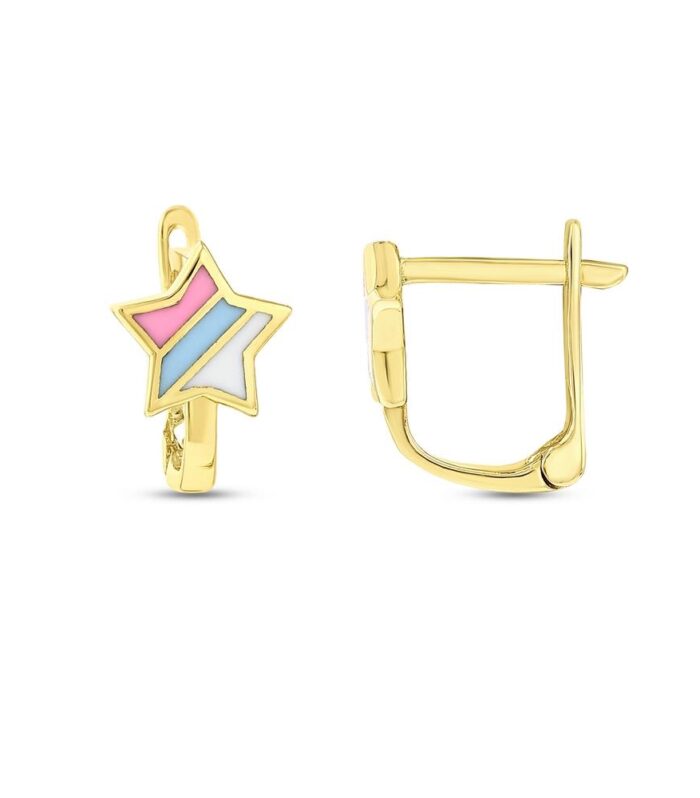 Yıldız Figürlü Altın Çocuk Küpe